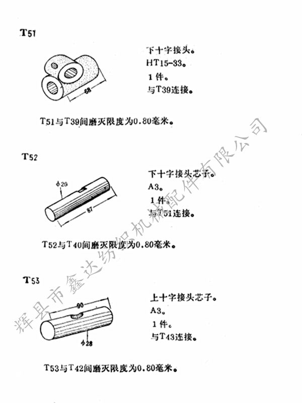 紡織配件加工圖紙 紡織配件加工圖紙